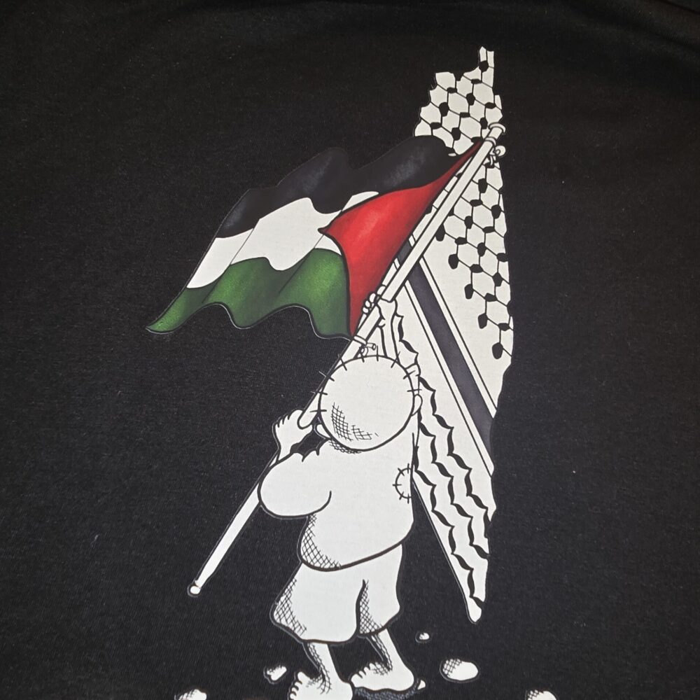 Dtf - Iron-on patch - Handala with map of Palestine