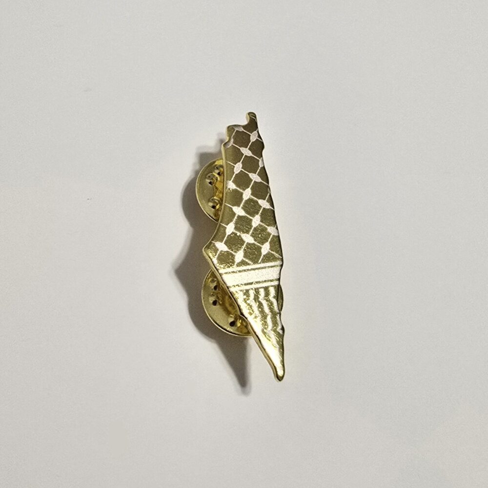 Brooch - Gold kufiyeh card