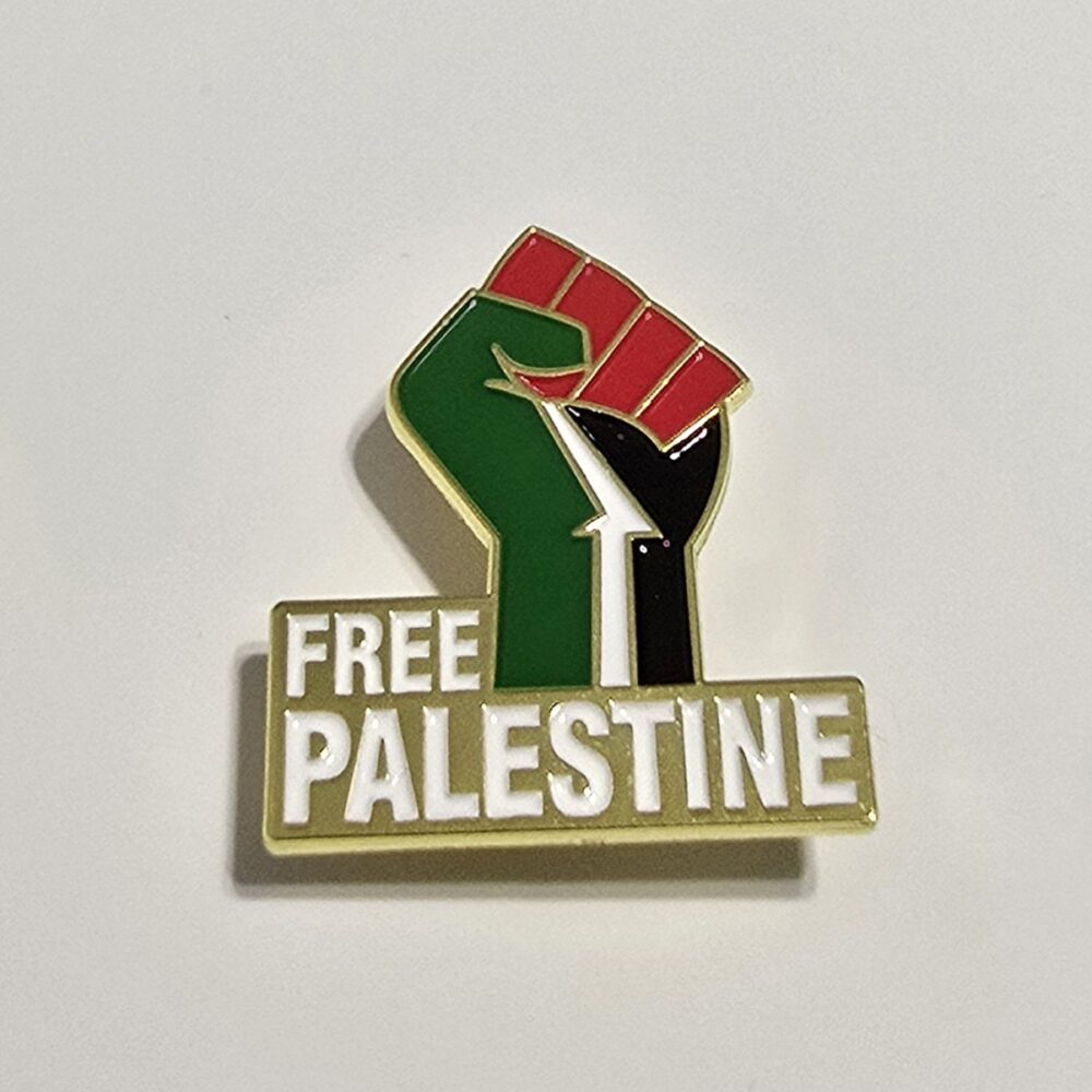 Brooch/pin - Free Palestine - Gold