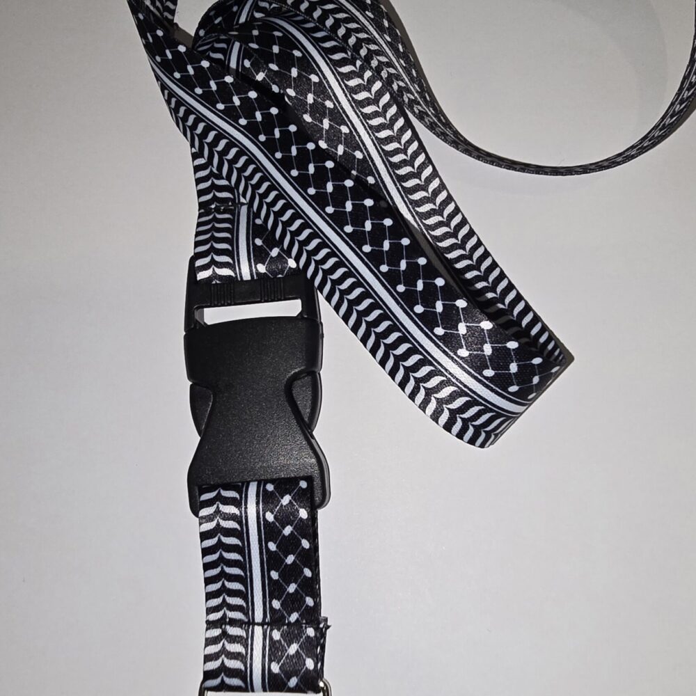 Wide Lanyard - Keffiyeh (Black)