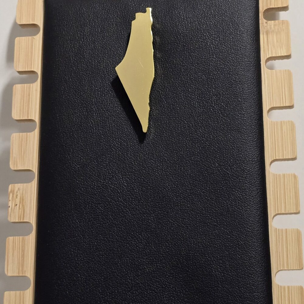 Brooch/Pin - 18k gold plated - Palestine map