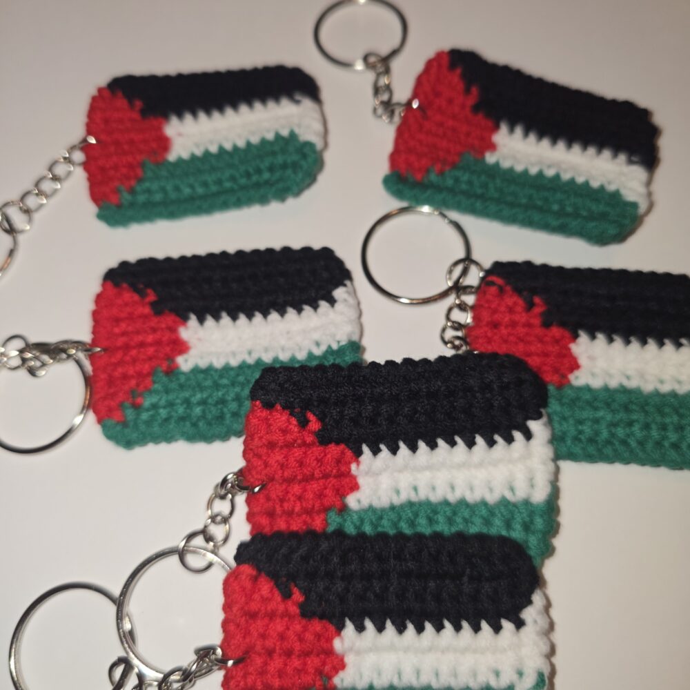 Crochet Palestine flag keychain 1 pc.
