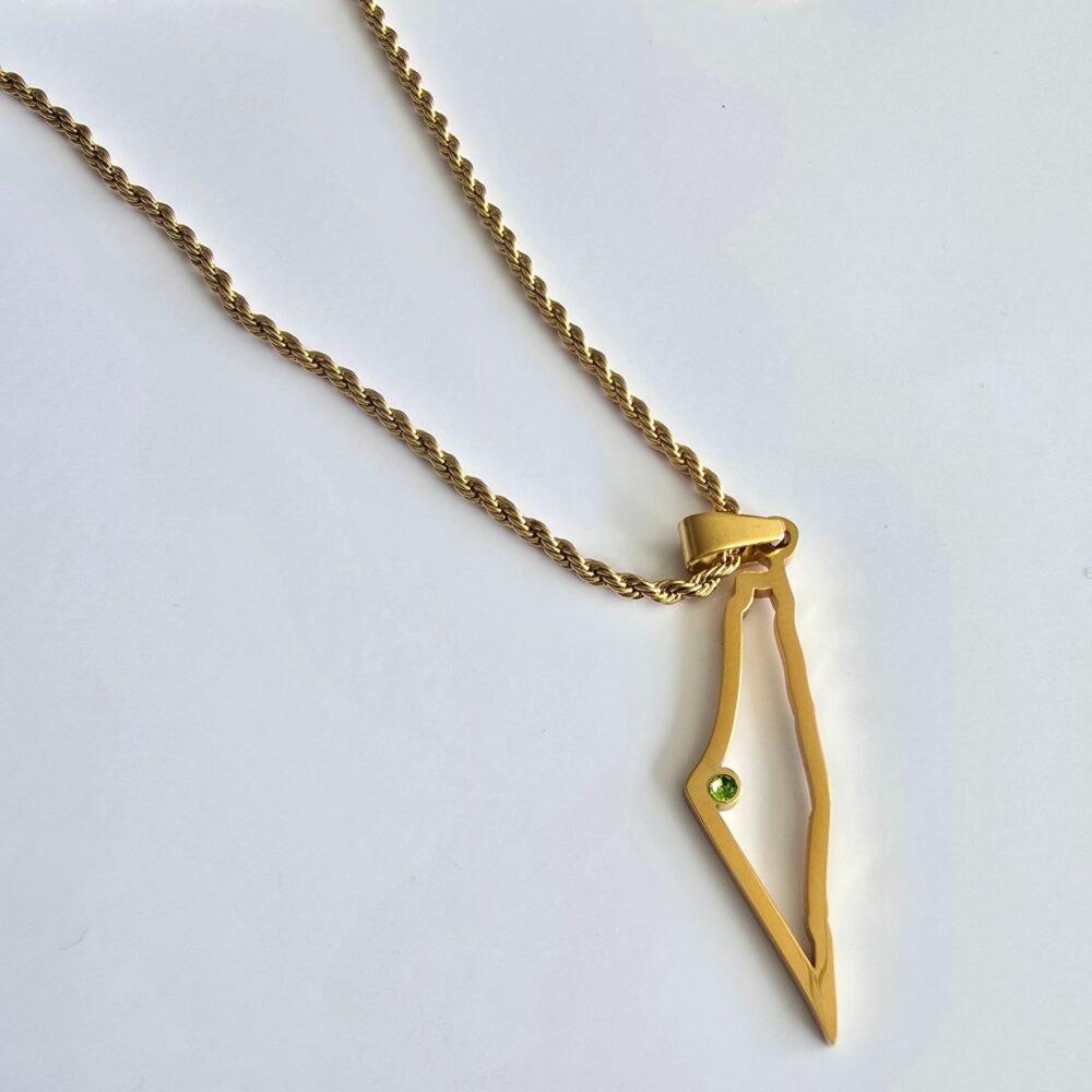 Necklace - Gaza - Green crystal