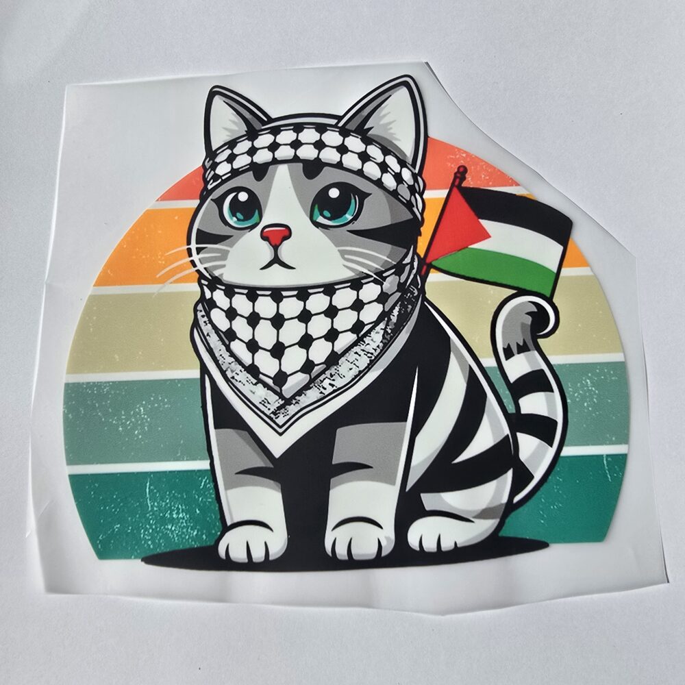 DTF - Iron-on patch - Palestine the cat