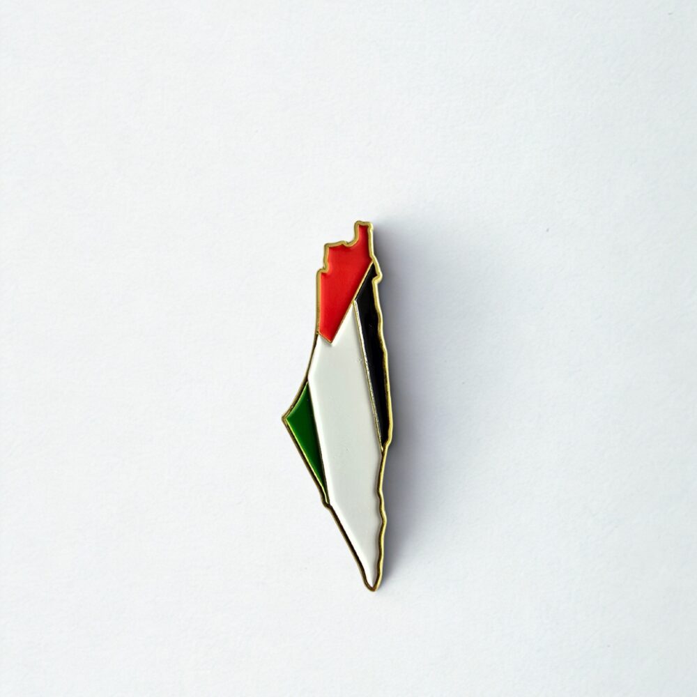 Brooch/Pin - Palestine map (Flag) - Gold