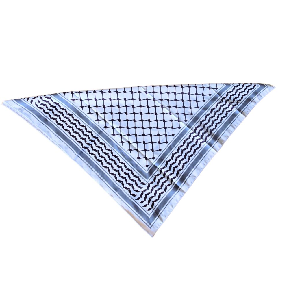 Keffiyeh - Bandana - Black and white - 55×55 cm