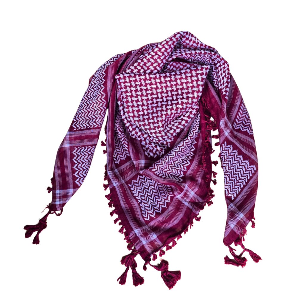 Keffiyeh - Burgundy (Woven)