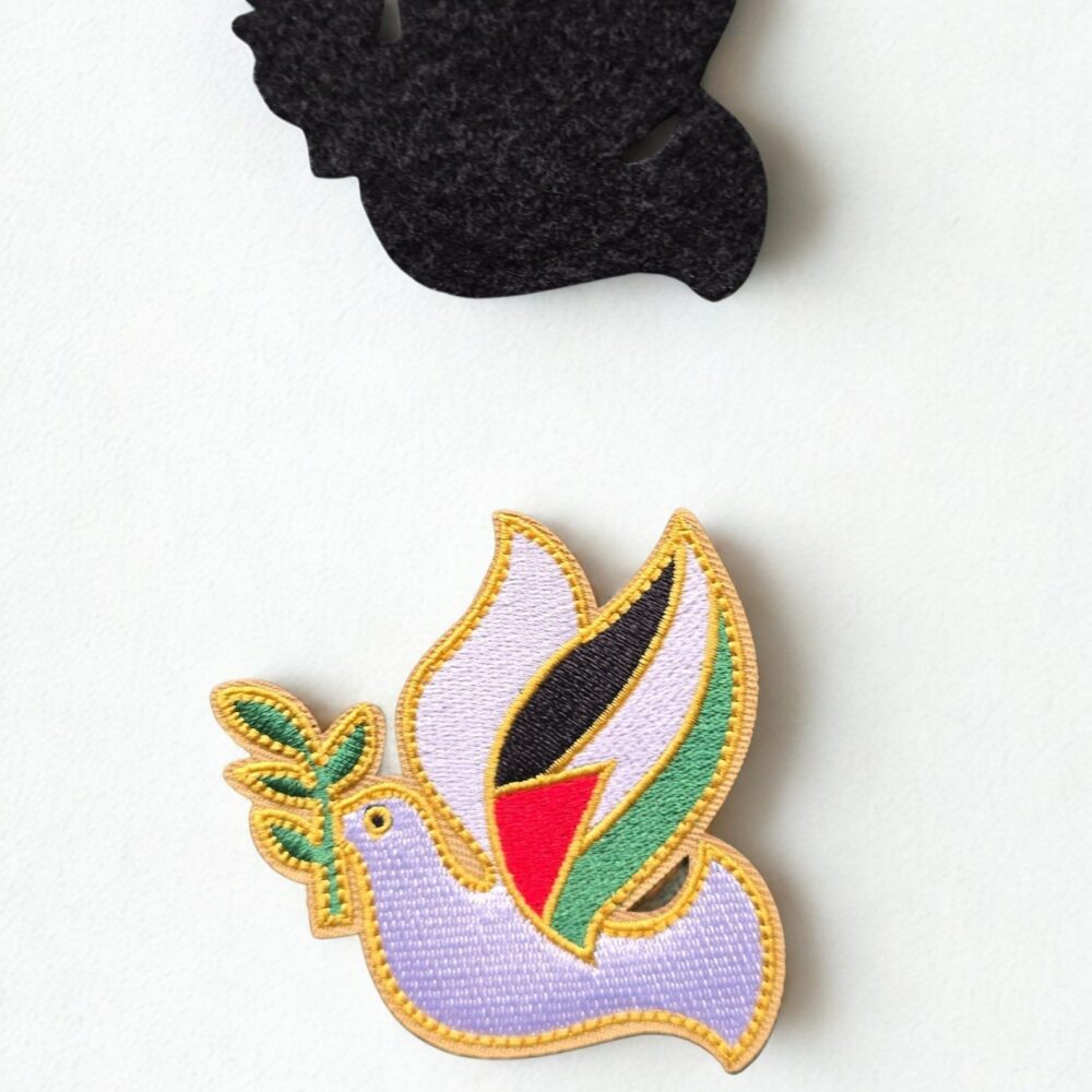 Embroidered Velcro Patch - Peace Dove