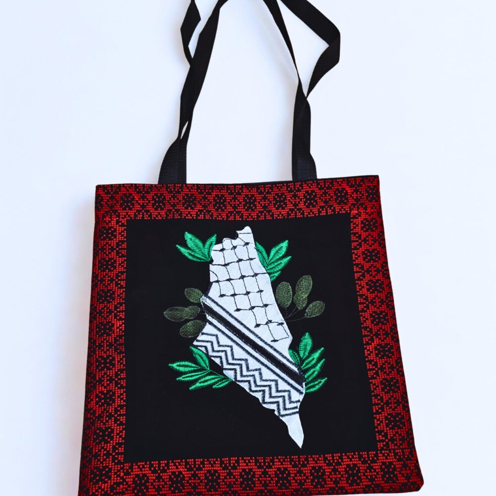 Tote bag - Palestine map with olives