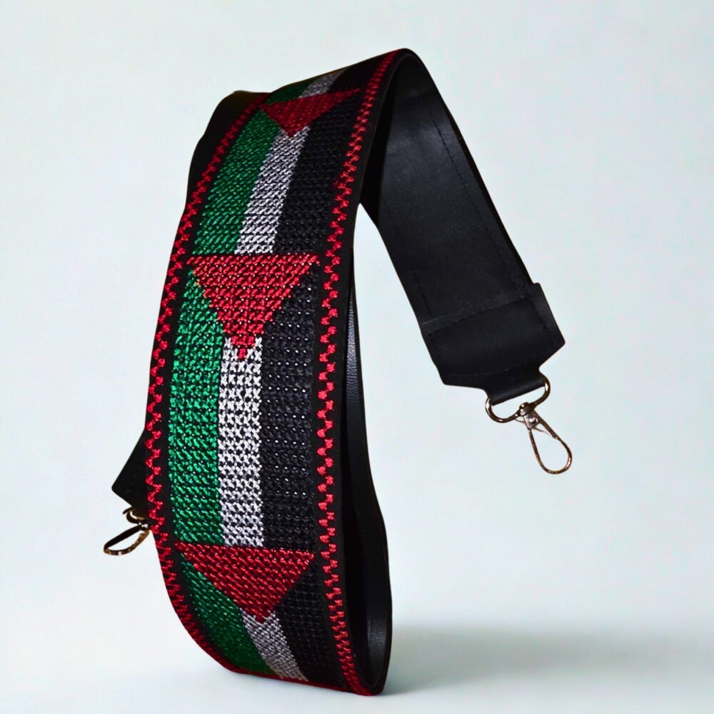 Bag Strap - Embroidered Palestine Flag