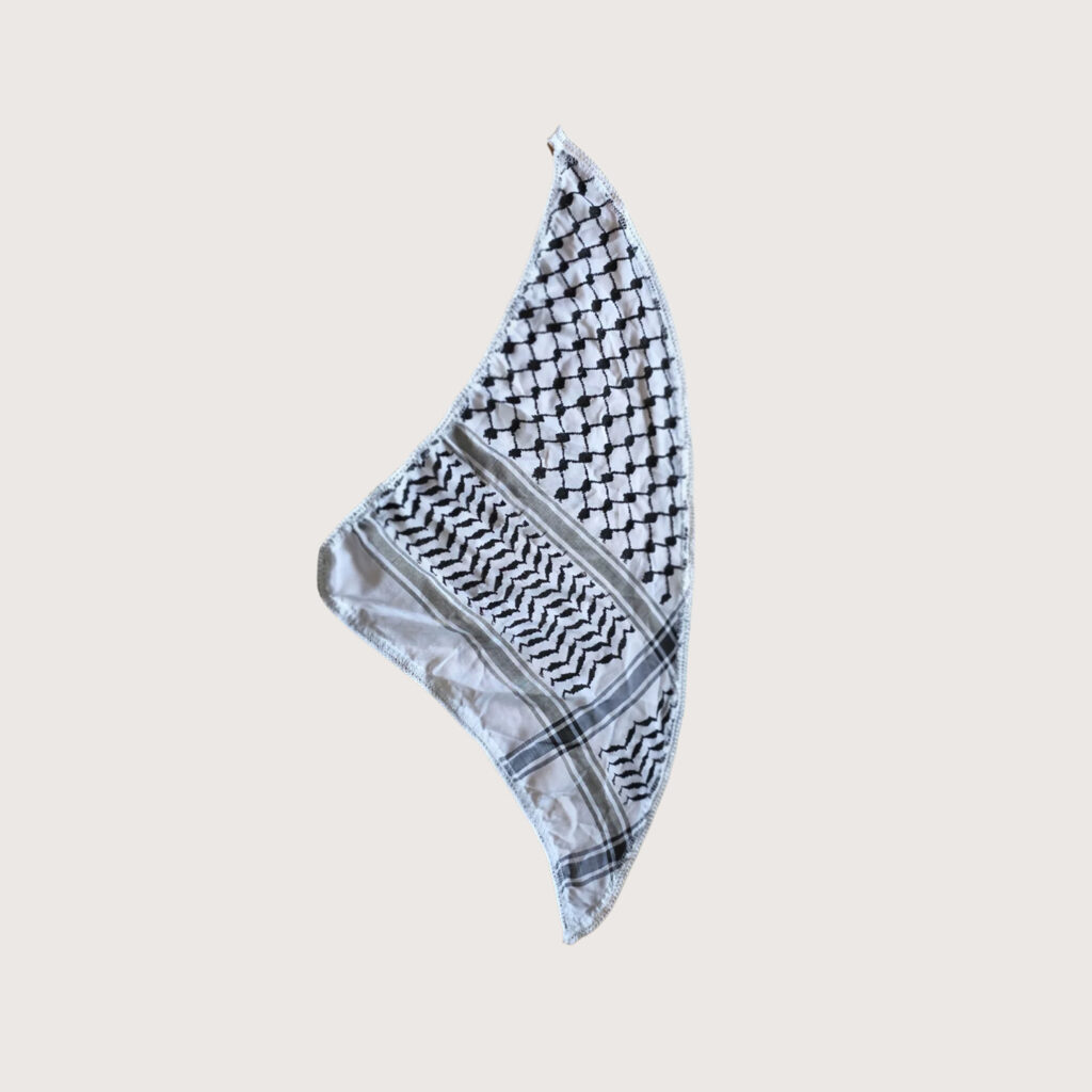 Keffiyeh - Woven bandana - White and black