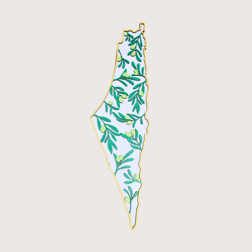 Palestine map – Olive – wall hanging