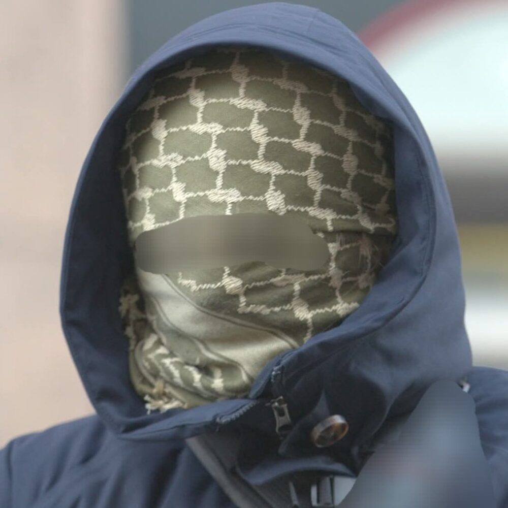 Keffiyeh - Military green and beige (Light)